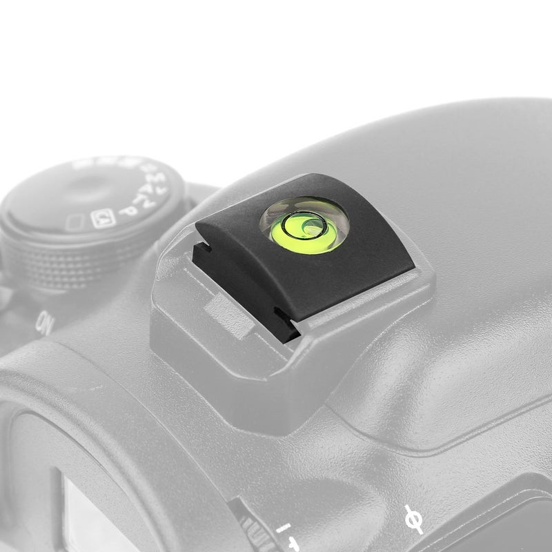 ChromLives 4Pack Camera Hot Shoe Cover Level with Spirit Level Bubble, Universal Fit for DSLR Cameras, Black Rubber, Wall Mount - Image 2